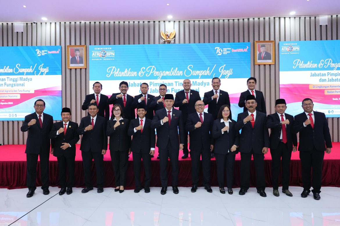 Lantik Dirjen PPTR, Menteri AHY: Hadirkan Manajemen Administrasi Pertanahan dan Tata Ruang yang Semakin Produktif serta Kompetitif