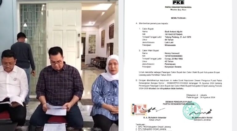 Diduga KPU kab.Empat Lawang  “Menjegal” ada apa dan kenapa berkas pendaftaran pasangan HBA dan Henny dikembalikan