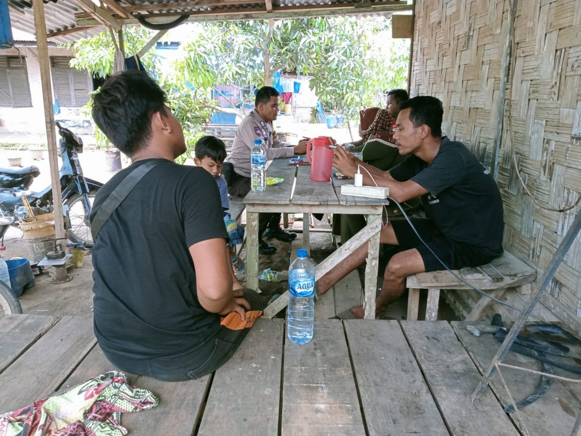Bhabinkamtibmas Polsek Tebing Tinggi Sampaikan Pesan Kamtibmas Kepada Warga