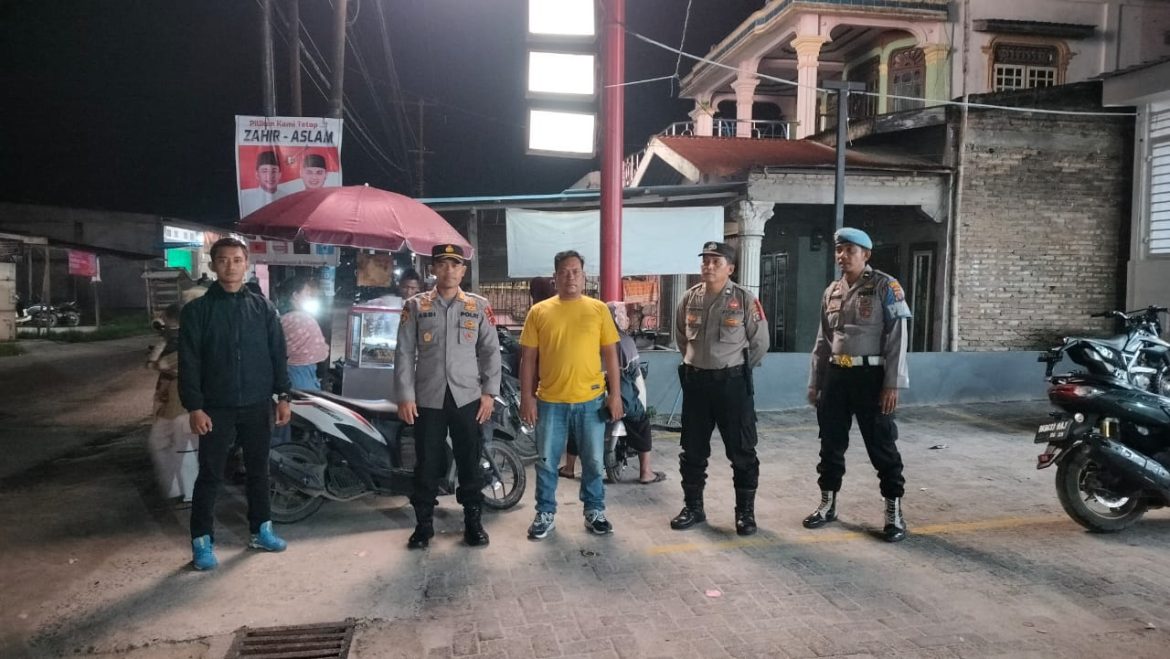 Kapolsek Medang Deras AKP Abdi Tansar, S.H, M.H Gelar Patroli Kejahatan Jalanan