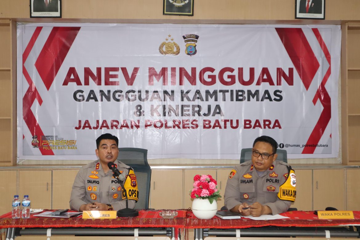 Kapolres Batu Bara Pimpin Anev Gangguan Kamtibmas dan Kinerja Personil