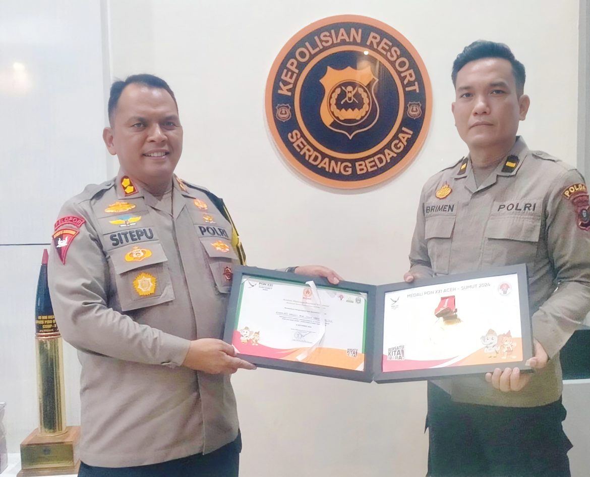 Sukses Amankan PON XXI, Polres Sergai Terima Penghargaan dari Ketua Umum KONI
