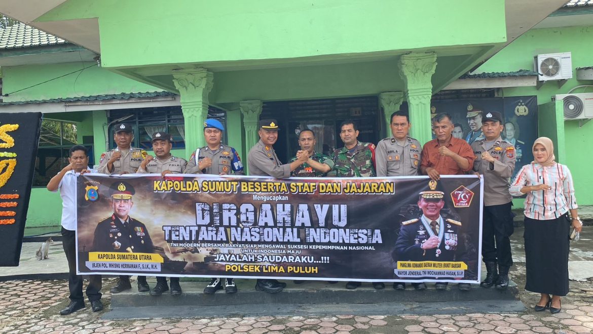 Kapolsek Lima Puluh AKP Tukkar L. Simamora, S.H, M.H Sampaikan HUT TNI Ke-79