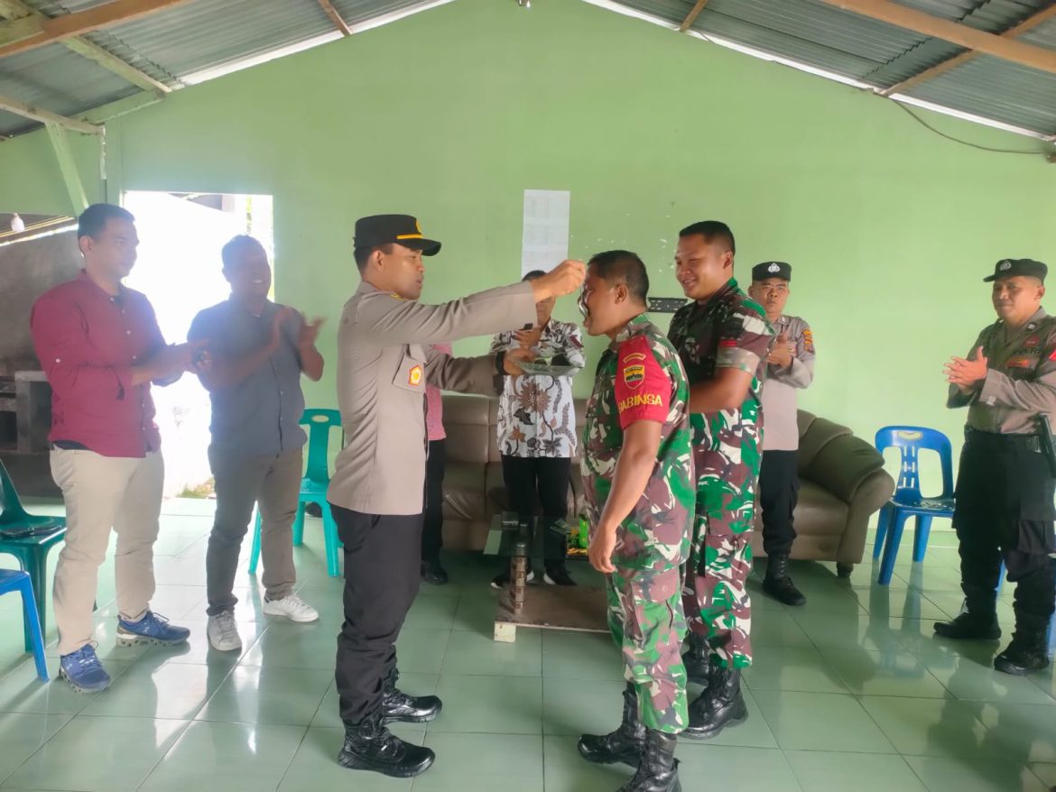 Kapolsek Medang Deras AKP Abdi Tansar, S.H, M.H Ucapkan HUT TNI Ke-79 di Koramil 01/MD
