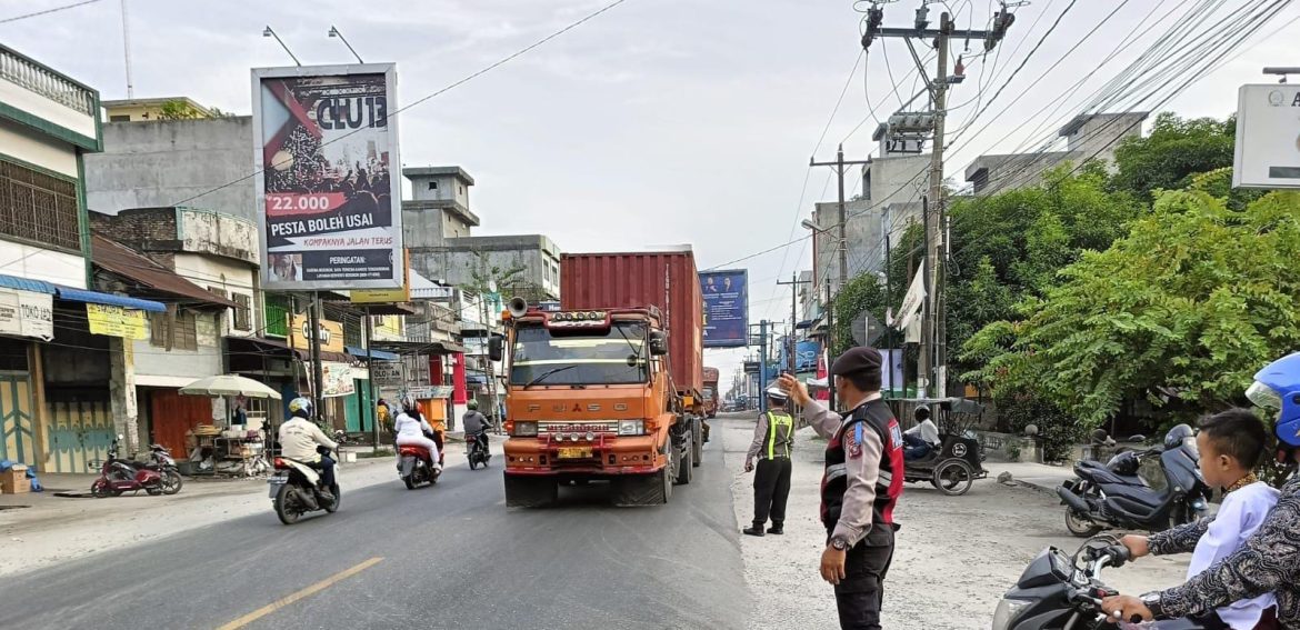 Sat Samapta Polres Batu Bara Strong Point Pagi Disejumlah Ruas Jalan