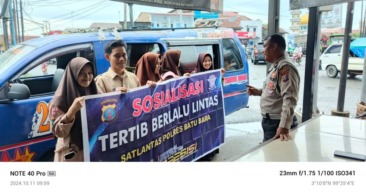 Sat Lantas Polres Batu Bara Sosialisasi Tertib Berlalulintas