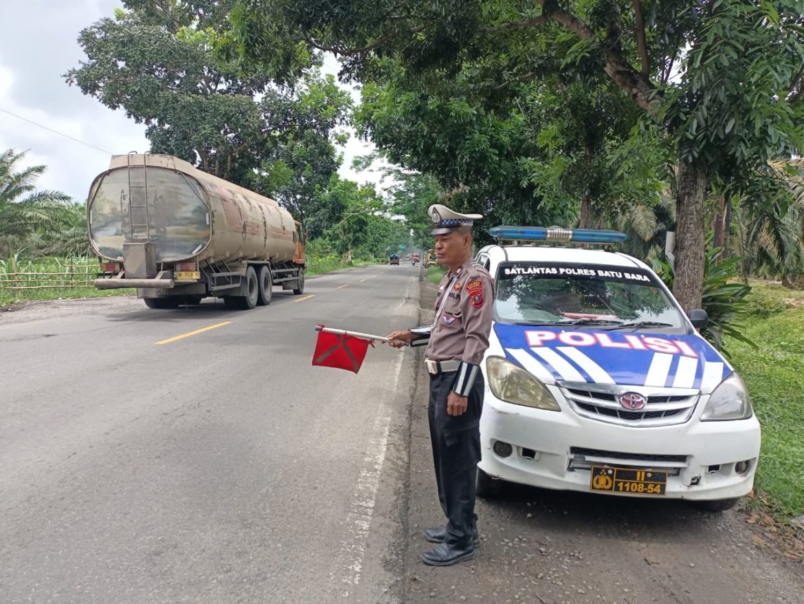 Patroli Kibas Bendera Sat Lantas Polres Batu Bara Jaga Kamseltibcarlantas