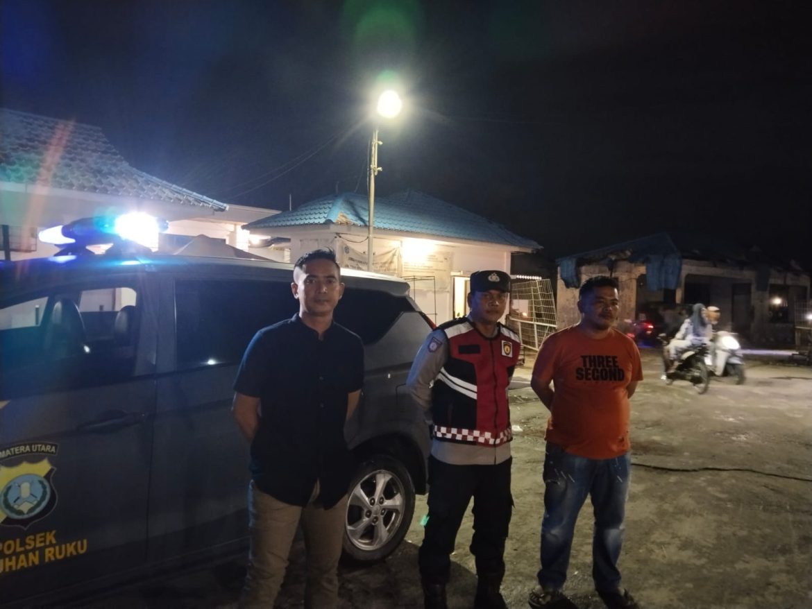 Personil Polsek Labuhan Ruku Patroli Antisipasi Geng Motor