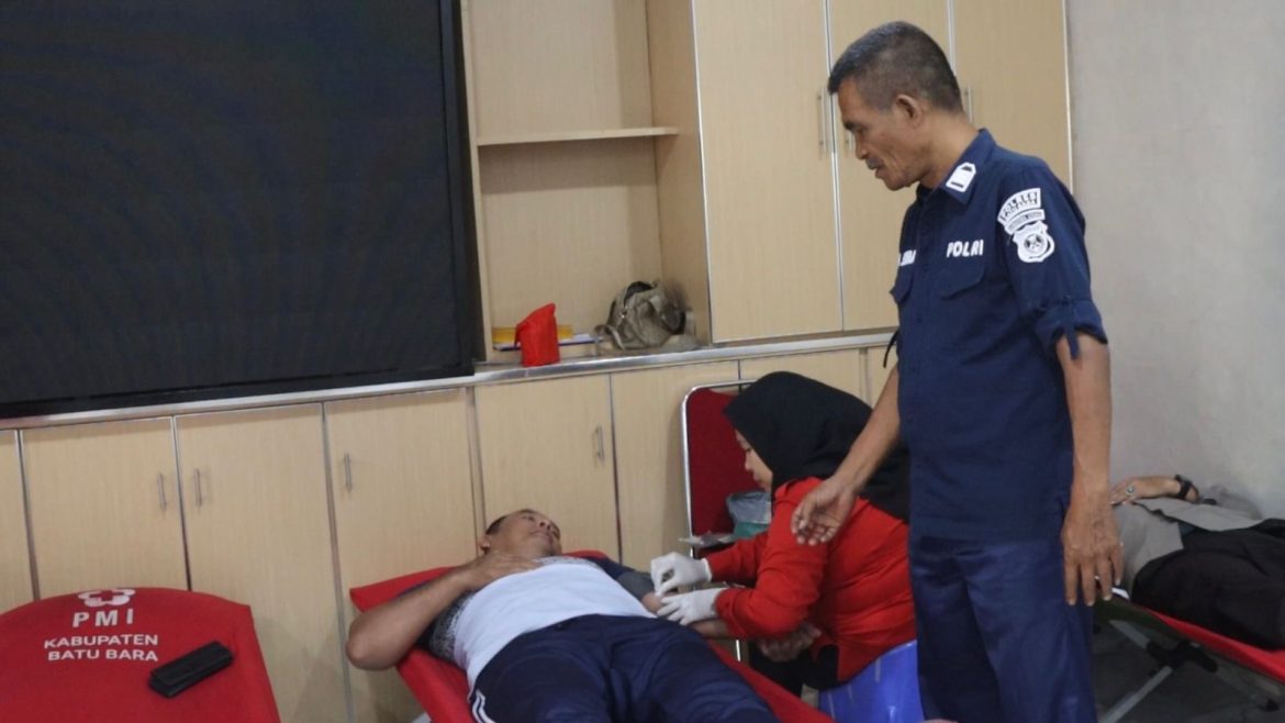 Hari Jadi Ke-73 Humas Polri, Polres Batu Bara Gelar Donor Darah