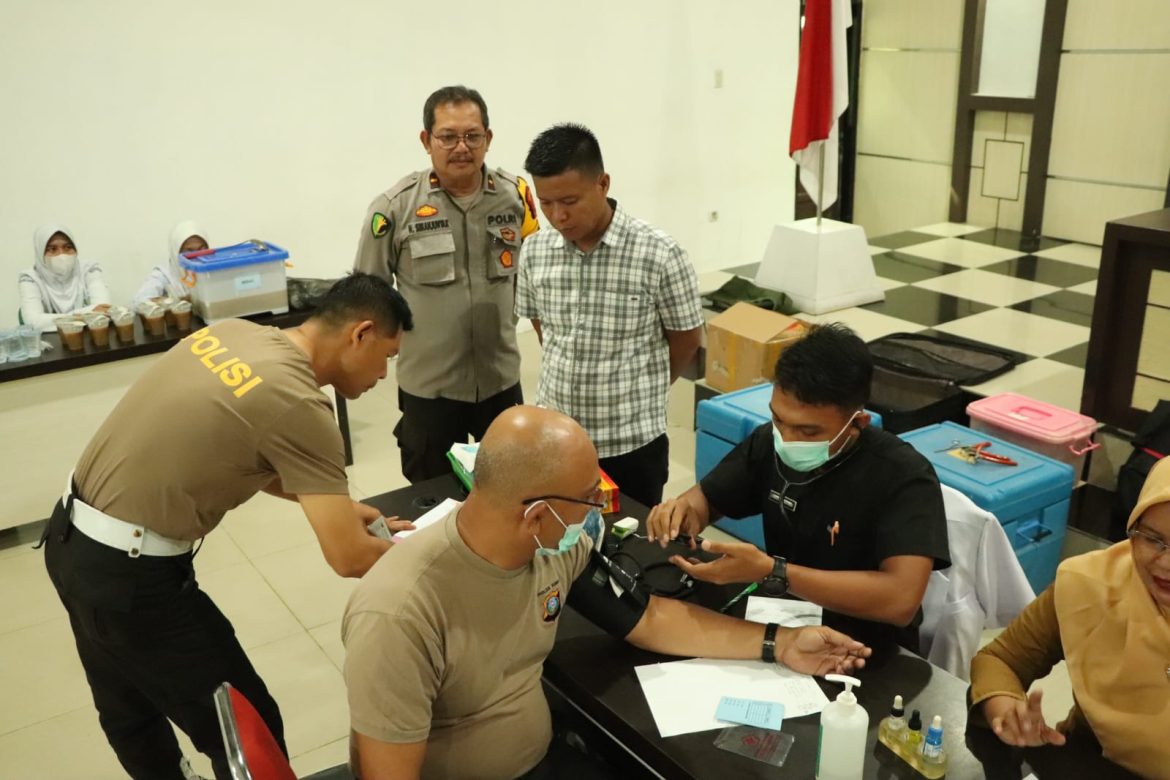 Hari Jadi Humas Polri Ke-73 Polres Sergai Gelar Donor Darah