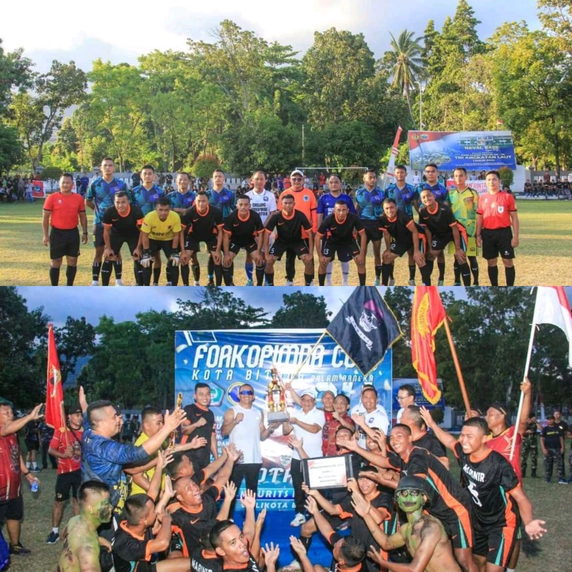 Tim Sepakbola Marinir Bitung. Juarai Turnamen Sepak Bola Mini Soccer Forkopimda CUP Tahun 2024