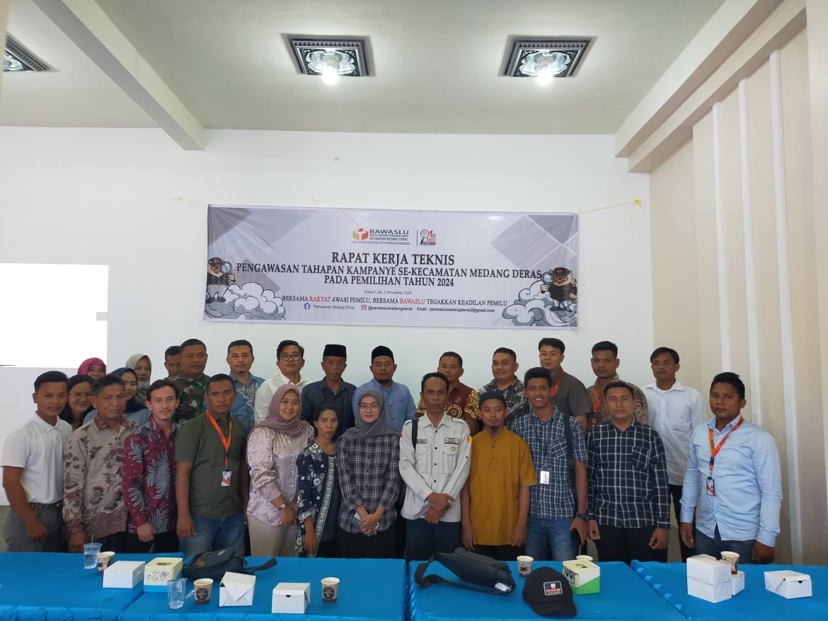 Polsek Medang Deras Hadiri Rakernis Pengawasan Tahapan Pilkada Serentak 2024
