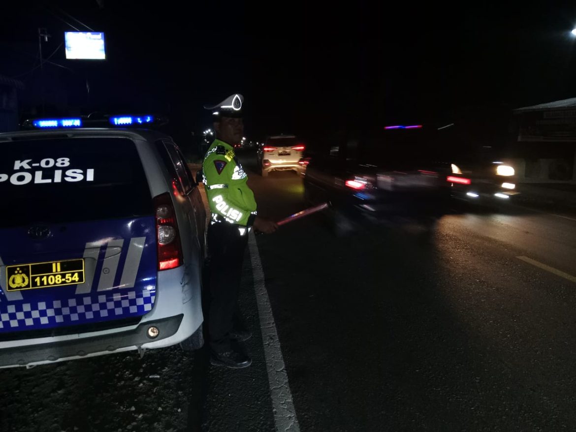 Antisipasi Kemacetan, Sat Lantas Polres Batu Bara Patroli Blue Light Disejumlah Lokasi