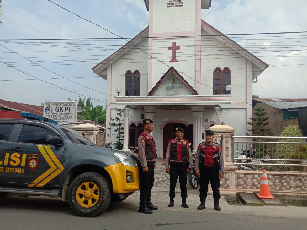 Patroli Minggu Kasih Sat Samapta Polres Batu Bara Sambang Gereja