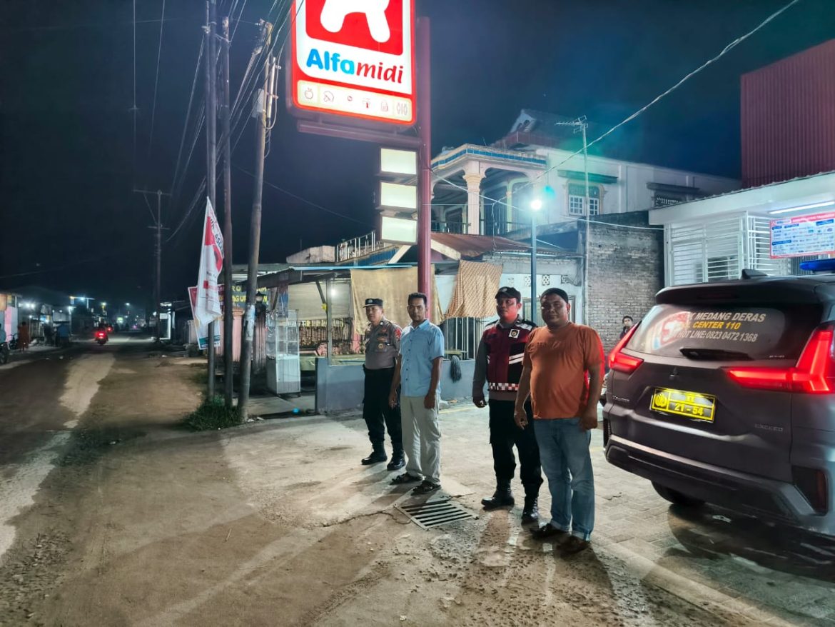 Polsek Medang Deras Patroli Antisipasi Gangguan Kamtibmas