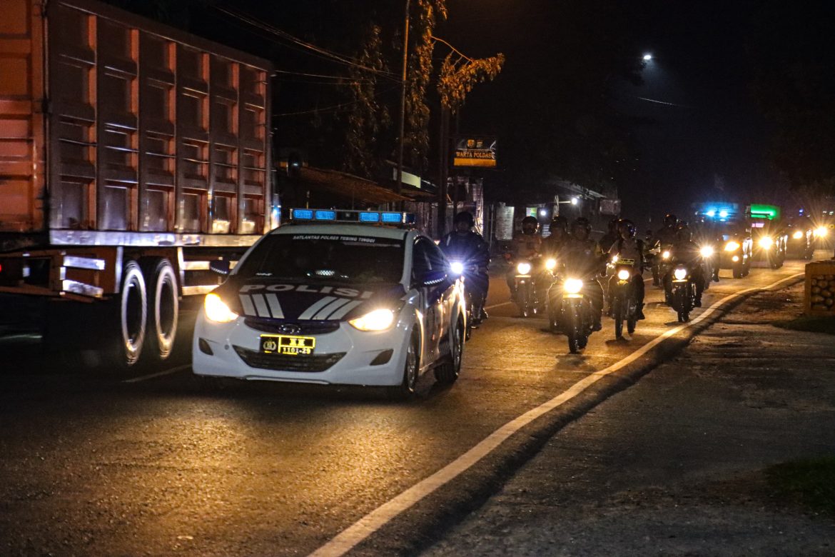 Patroli Skala Besar, Polres Tebing Tinggi dan Forkopimda Jamin Keamanan Jelang Pilkada