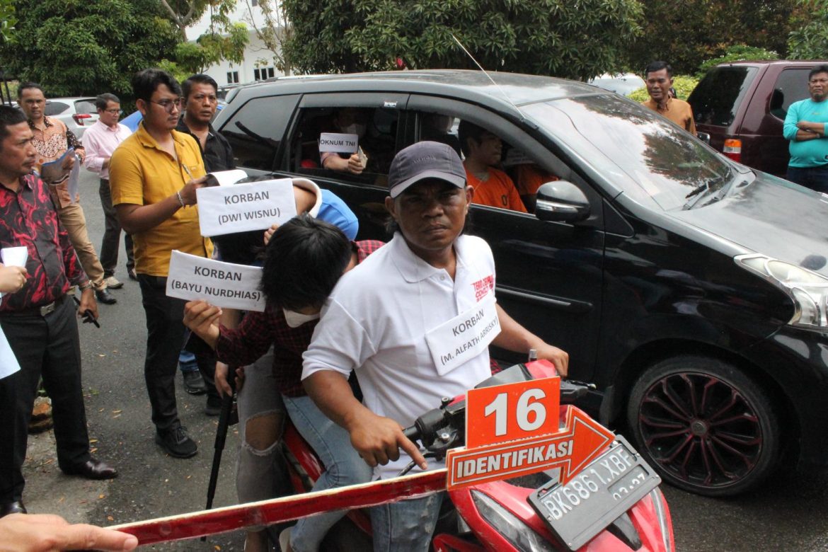 Polres Sergai Rekontruksi 28 Adegan Penembakan Remaja