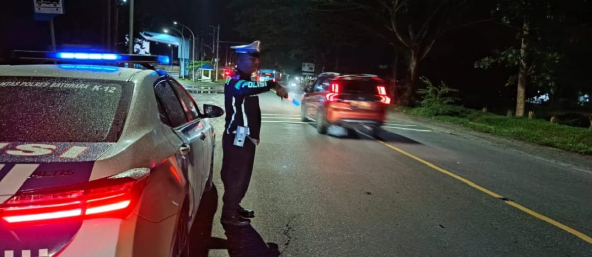 Patroli Blue Light Sat Lantas Polres Batu Bara Pastikan Arus Lalulintas Lancar
