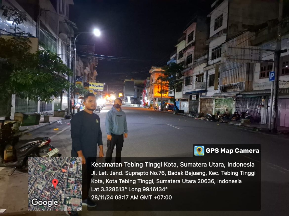 Antisipasi Kejahatan, Sat Reskrim Polres Tebing Tinggi Patroli Hingga Dini Hari