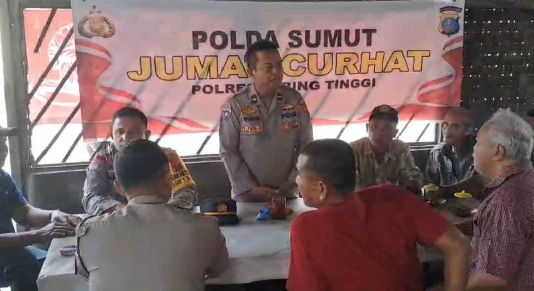 Polsek Tebing Tinggi Jumat Curhat di Tebing Syahbandar, Tampung Aspirasi Masyarakat