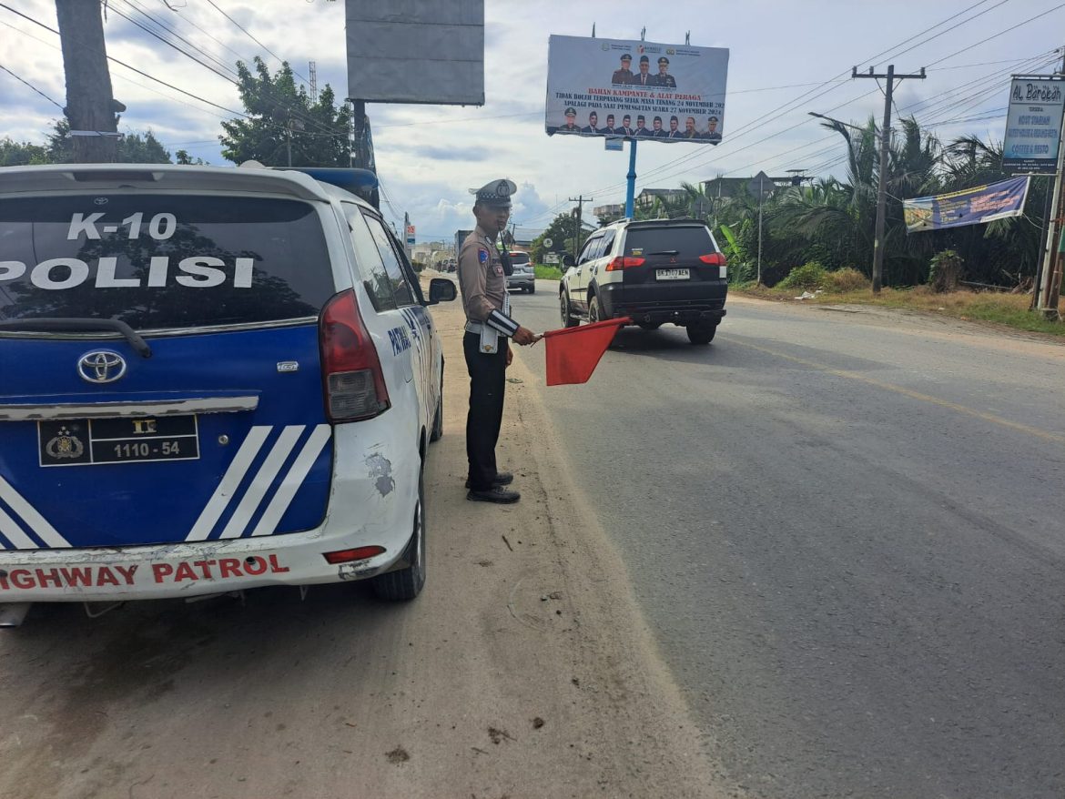 Sat Lantas Polres Batu Bara Patroli di Daerah Rawan Kemacetan