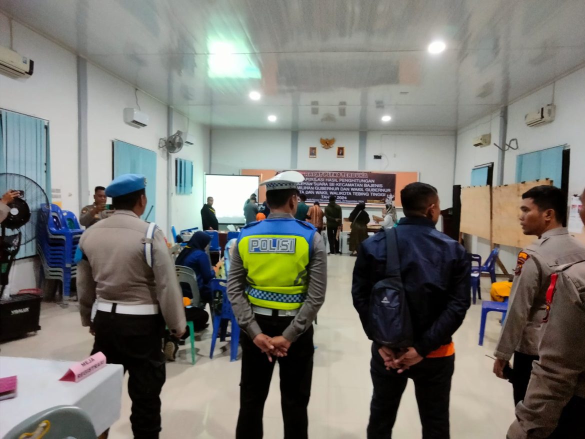 Polres Tebing Tinggi Pengamanan Tahapan Penghitungan Suara Pilkada 2024