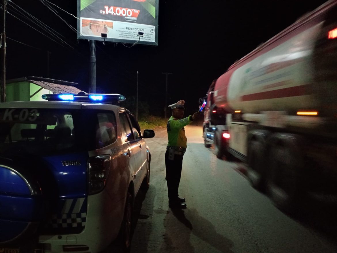 Sat Lantas Polres Batu Bara Patroli Blue Light Dibeberapa Ruas Jalan