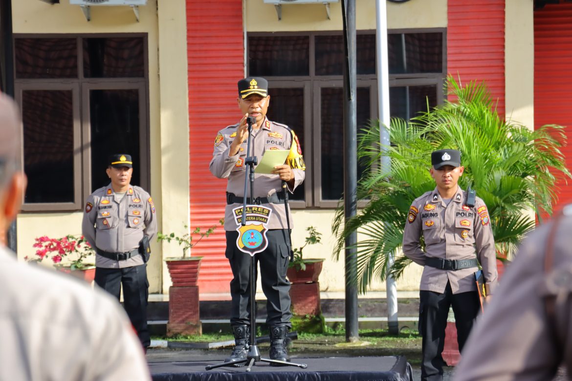 Pimpin Upacara Bendera, Kapolres Tebing Tinggi Apresiasi Kesuksesan Pilkada Serentak 2024