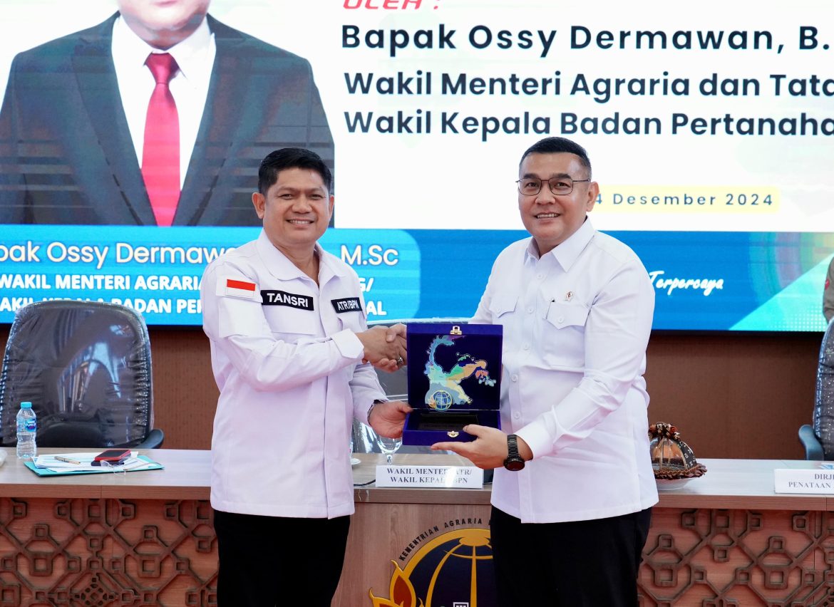 Kunjungi Kanwil BPN Provinsi Sulteng, Wamen ATR/Waka BPN Sampaikan Solusi Percepatan Layanan Pertanahan