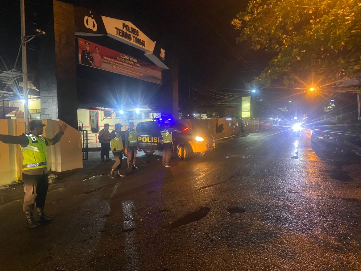 Polres Tebing Tinggi Patroli Skala Besar, Jaga Situasi Kamtibmas