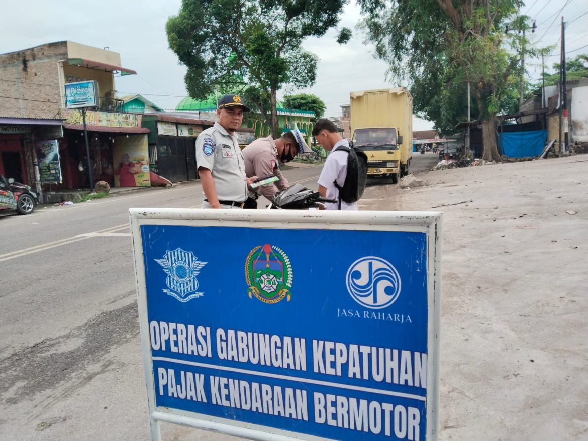 Satlantas Polres Tebing Tinggi dan UPT Samsat Gelar Razia Gabungan Patuh Pajak