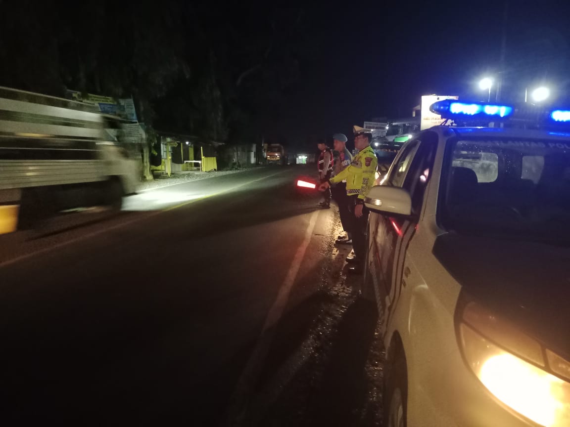 Sat Lantas Polres Batu Bara Patroli Blue Light Dibeberapa Ruas Jalan