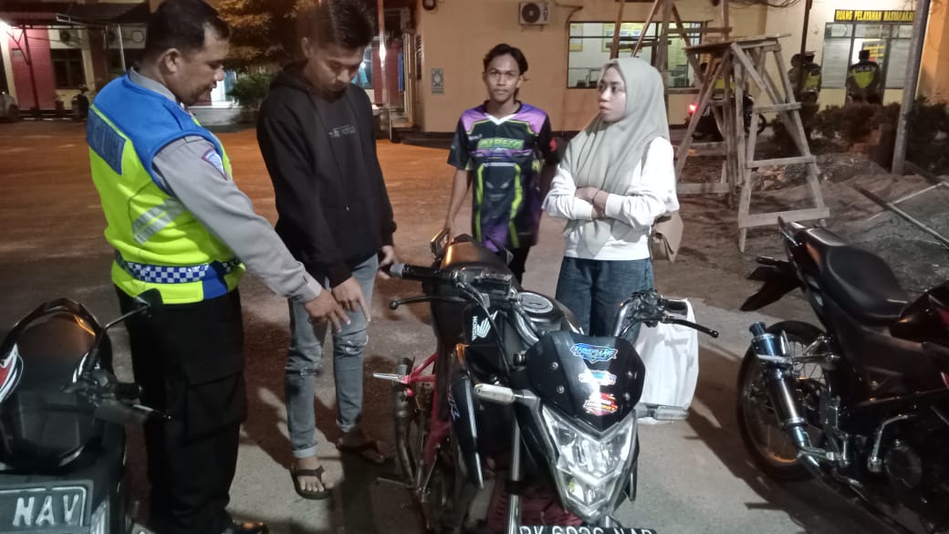 Jaga Kamtibmas Diakhir Pekan, Polres Tebing Tinggi Amankan Dua Kenderaan Gunakan Knalpot Brong