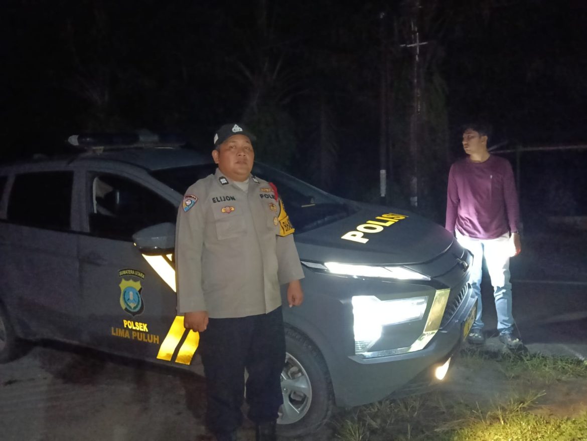 Cegah Aksi Geng Motor dan Balap Liar, Patroli Polsek Lima Puluh Susuri Jalanan