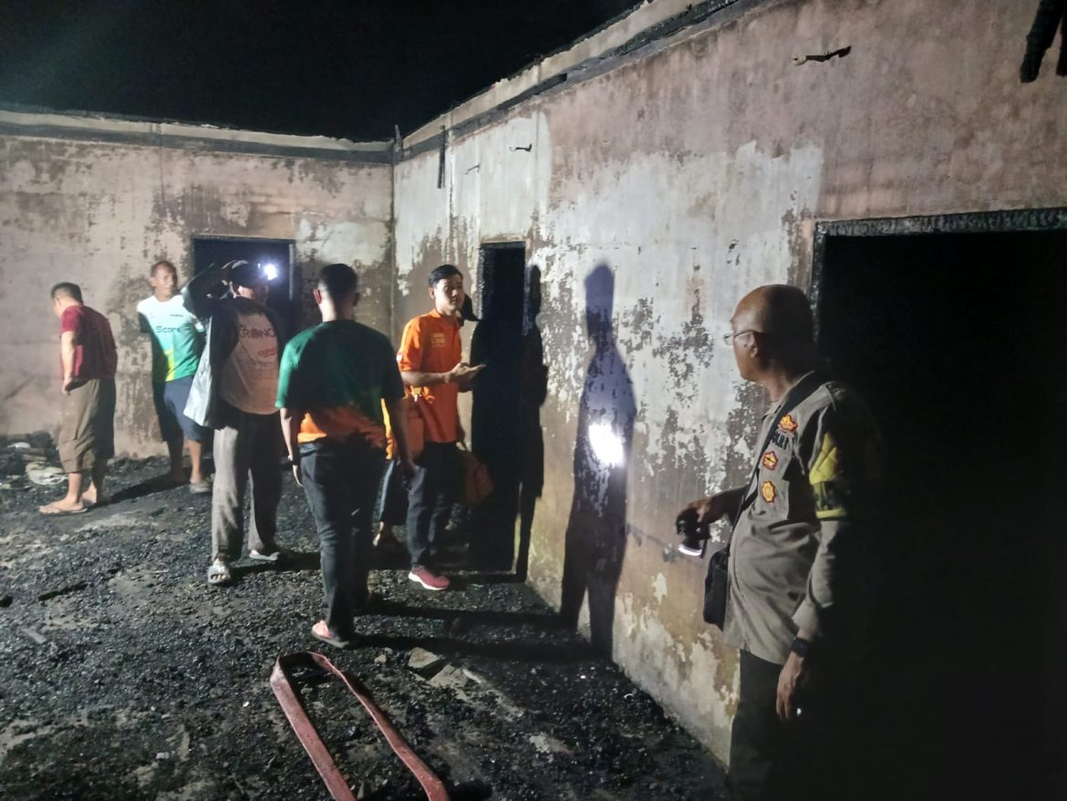 Polsek Firdaus Cek Lokasi Kebakaran Rumah