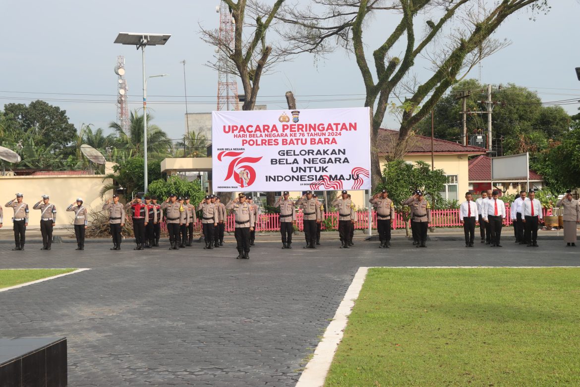 Gelorakan Bela Negara, Kapolres Batubara Pimpin Upacara HBN Ke-76