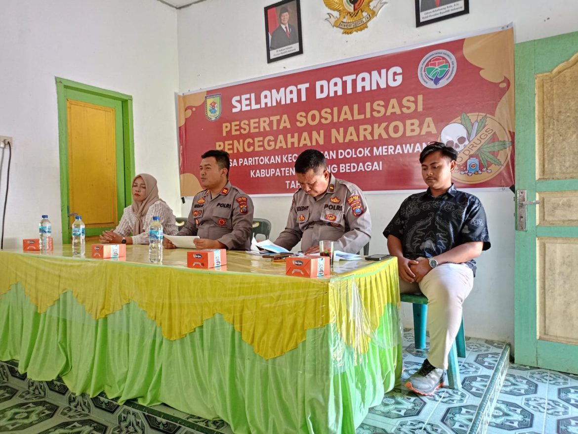 Kapolsek Dolok Merawan Iptu Herman Sentosa, S.H, M.H Sosialisasi Pencegahan Narkoba dan Kamtibmas
