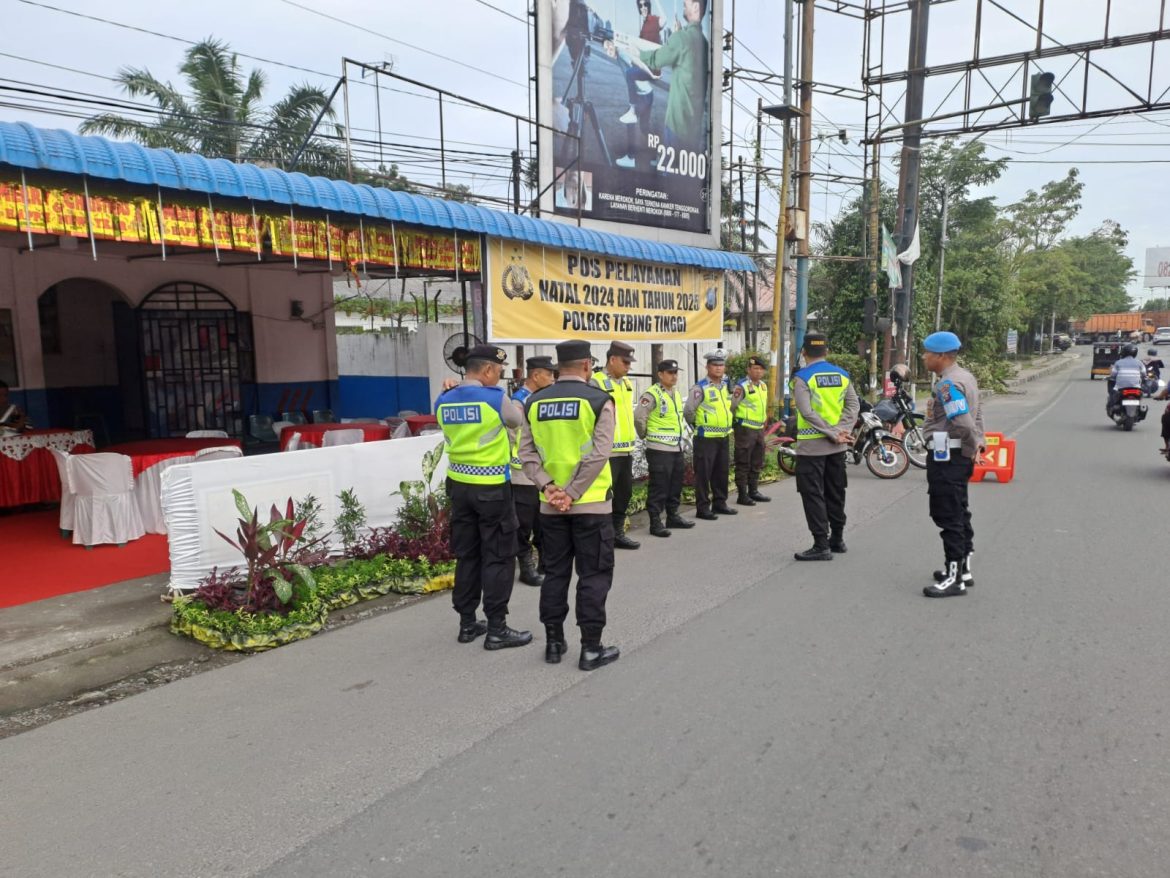 Hari Pertama Ops Lilin Toba 2024, Pos Pelayanan Simpang Beo Polres Tebing Tinggi Laksanakan Apel Kesiapan