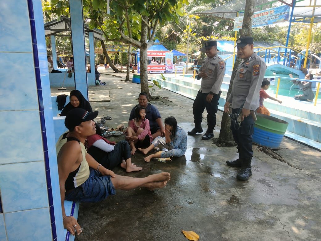 Himbau Warga di Objek Wisata, Polres Tebing Tinggi Laksanakan Public Address
