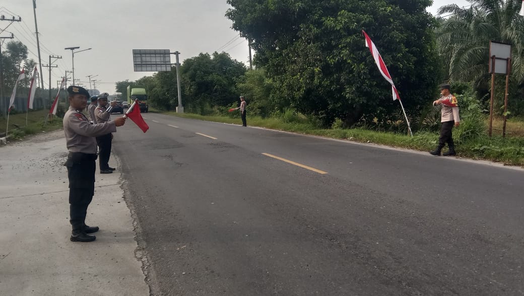 Ops Lilin Toba 2024, Polres Tebing Tinggi Pengamanan Arus Lalulintas di Pintu Tol