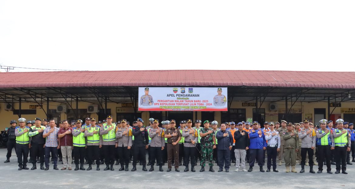 Jelang Pergantian Tahun, Polres Tebing Tinggi Gelar Apel Kesiapan Pengamanan Malam Tahun Baru