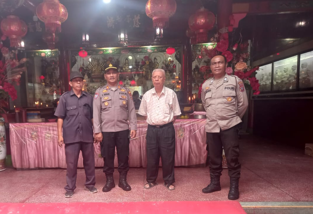 Jelang Imlek 2576, Polres Tebing Tinggi Sambang dan Koordinasi Pengurus Vihara