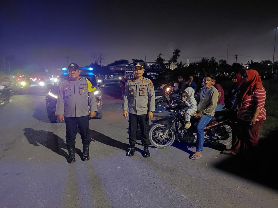 Kapolsek Medang Deras AKP Abdi Tansar, S.H, M.H Pimpin Pam Malam Pergantian Tahun 2024-2025
