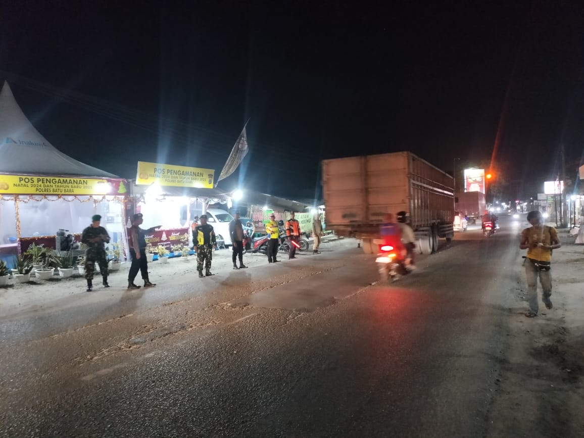 Pos Pam I Simpang Empat Tanah Merah Polres Batu Bara Gelar Gatur Lalin