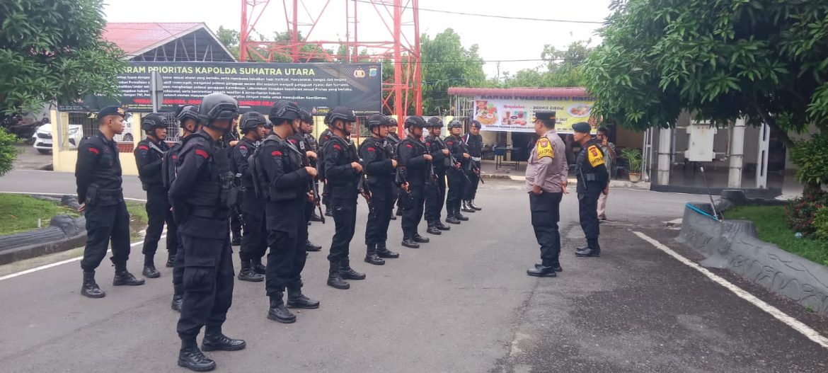 Kapolres Batubara Apresiasi Kinerja Pasukan Brimob dalam Pengamanan NATARU