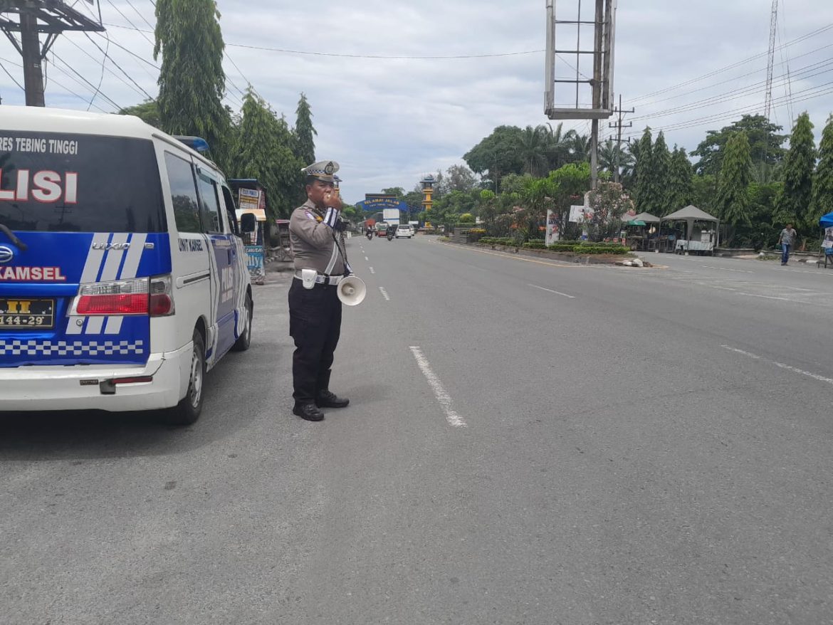 Sat Lantas Polres Tebing Tinggi Ajak Masyarakat Tingkatkan Kesadaran Berlalulintas