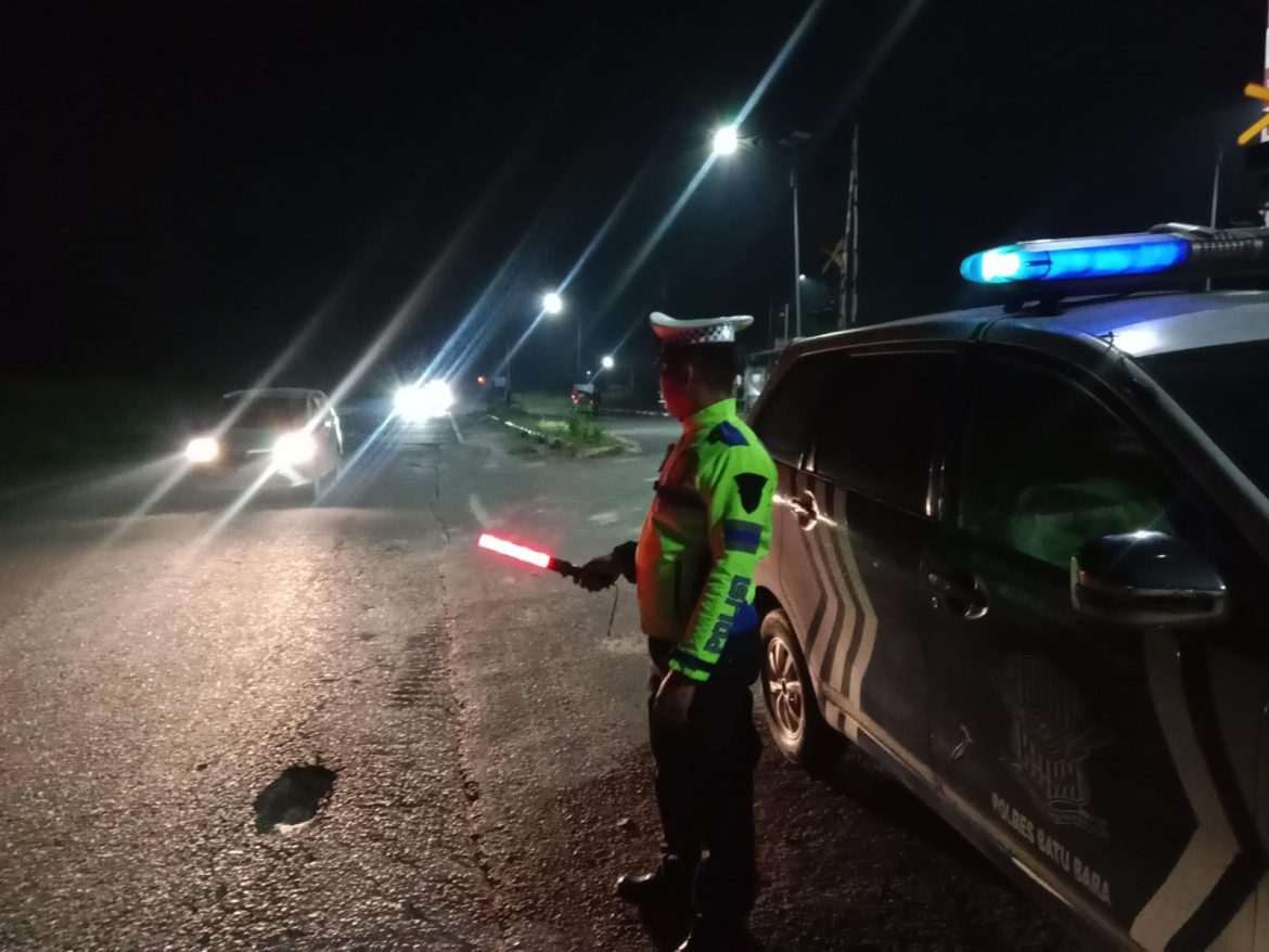 Sat Lantas Polres Batu Bara Patroli Blue Light Disejumlah Lokasi