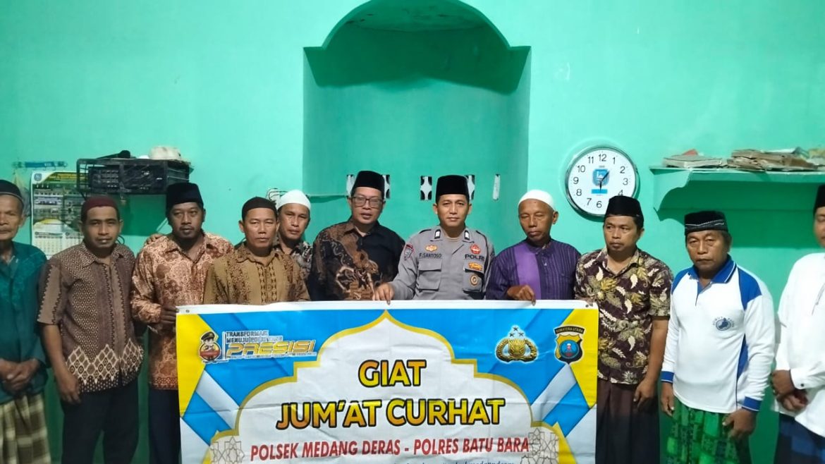 Polsek Medang Deras Cooling System Kamtibmas dan Jumat Curhat