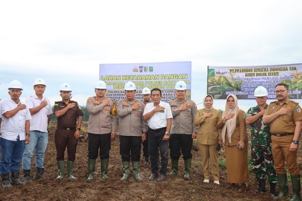 Polres Batu Bara Peninjauan Lahan Ketahanan Pangan