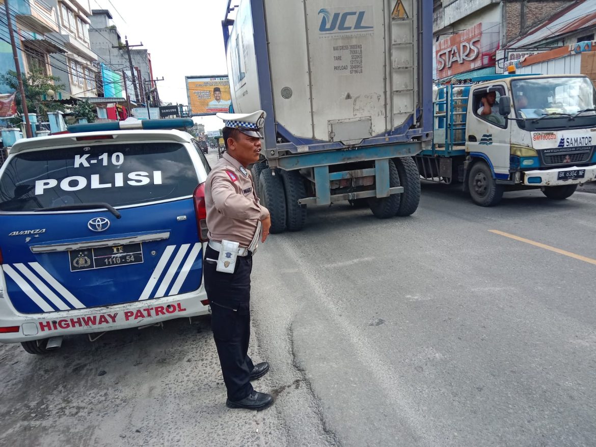 Sat Lantas Polres Batu Bara Pastikan Kelancaran Arus Lalulintas